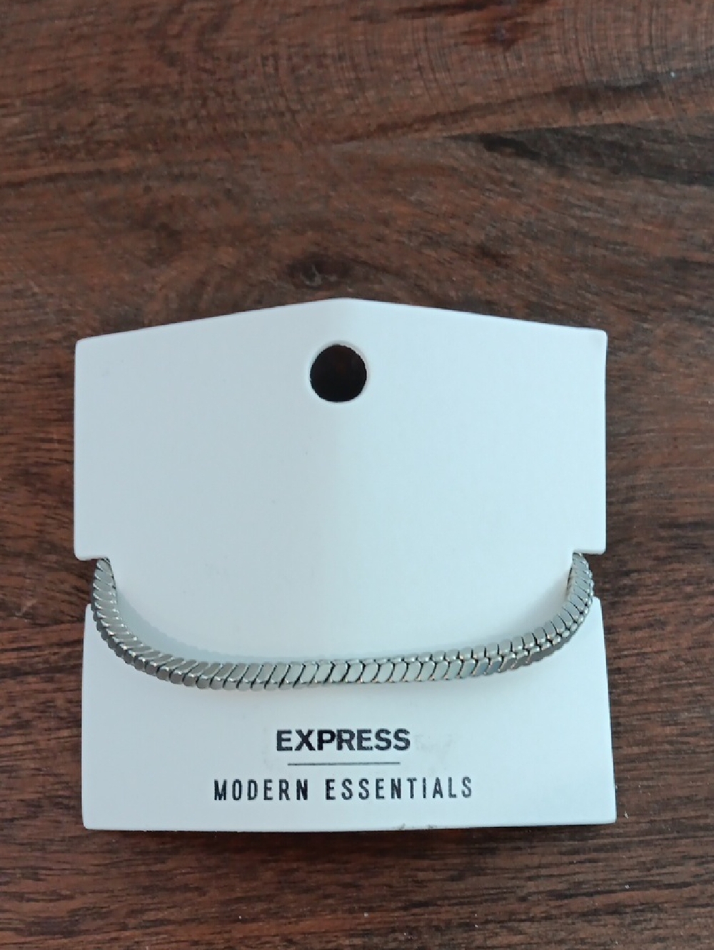Express Silver Herringbone Bracelet